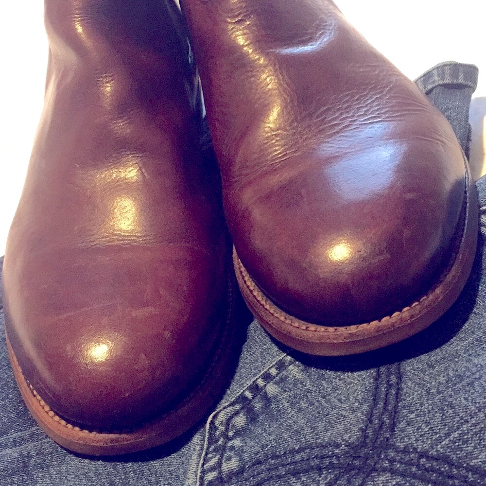 Ralph Lauren Made in Italy Cordovan Leather Chelsea Boots Sz 13 New Heel Caps - Picture 2 of 8